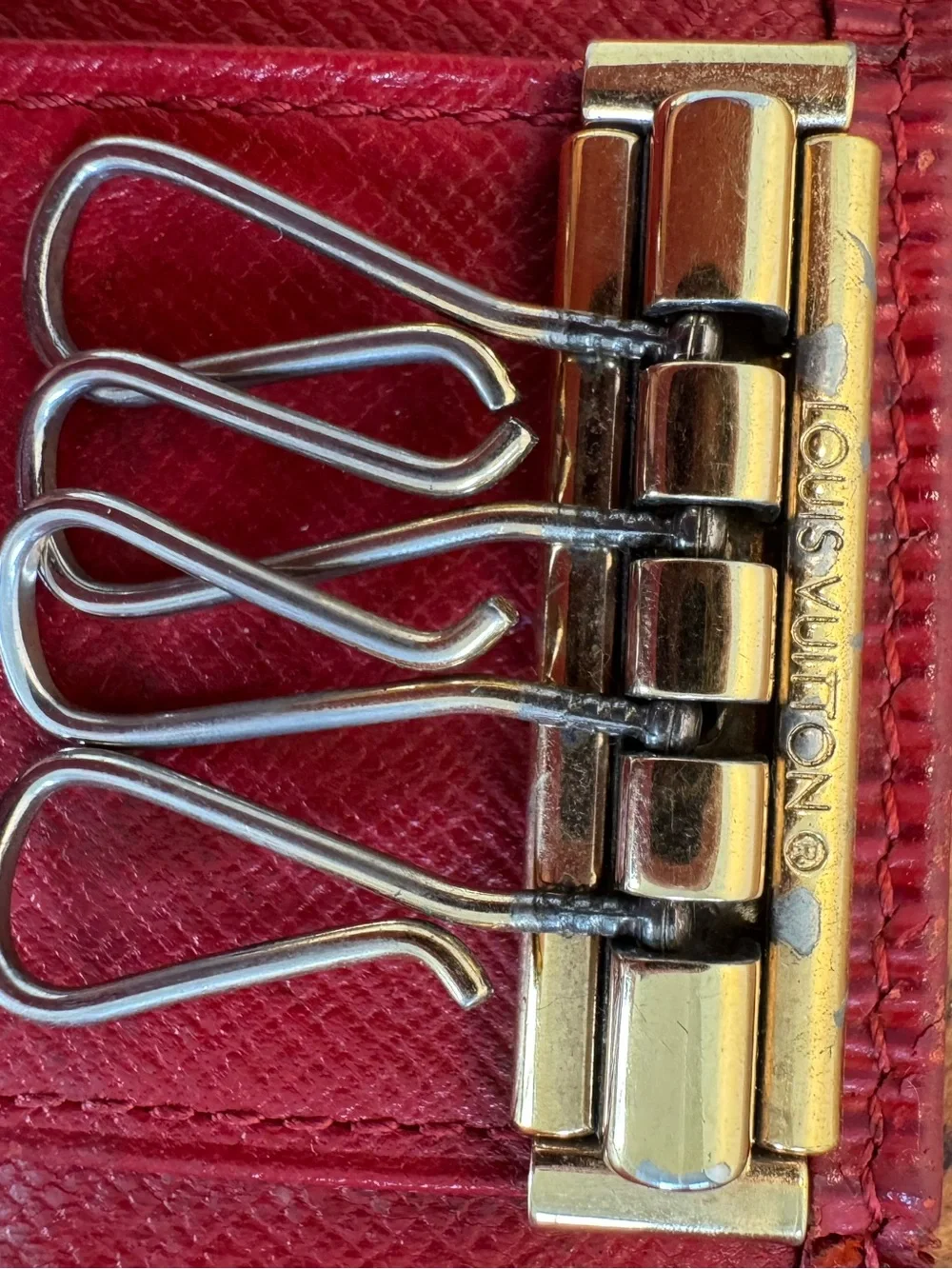 Louis Vuitton Red Epi Leather Key Holder